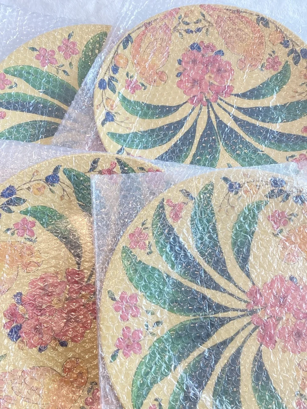 🌴 Anthropologie Melamine Dinner Plates Tropical Birds 10.75” FARM Rio Set of 4